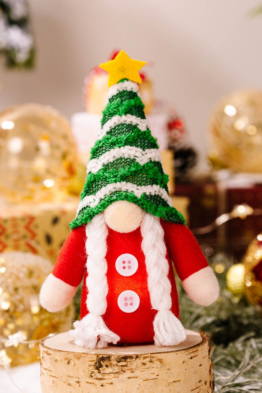 4 - Pack Christmas Light - Up Faceless Gnome Hanging Widgets - Runway Regalia