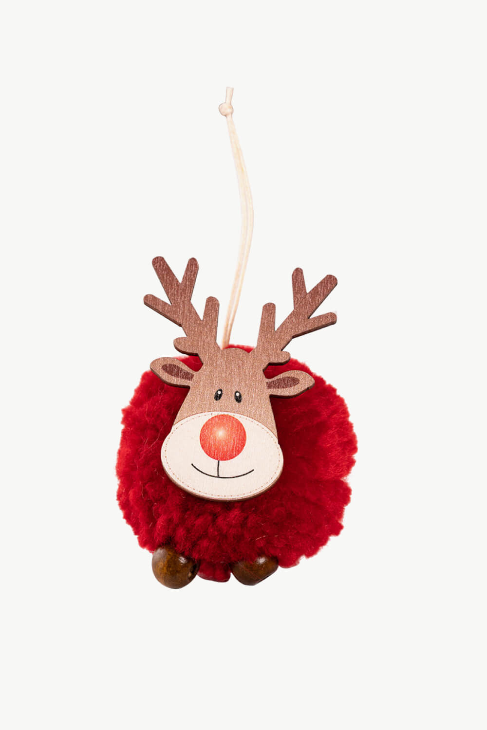 4 - Pack Christmas Sherpa Reindeer Hanging Widgets - Runway Regalia