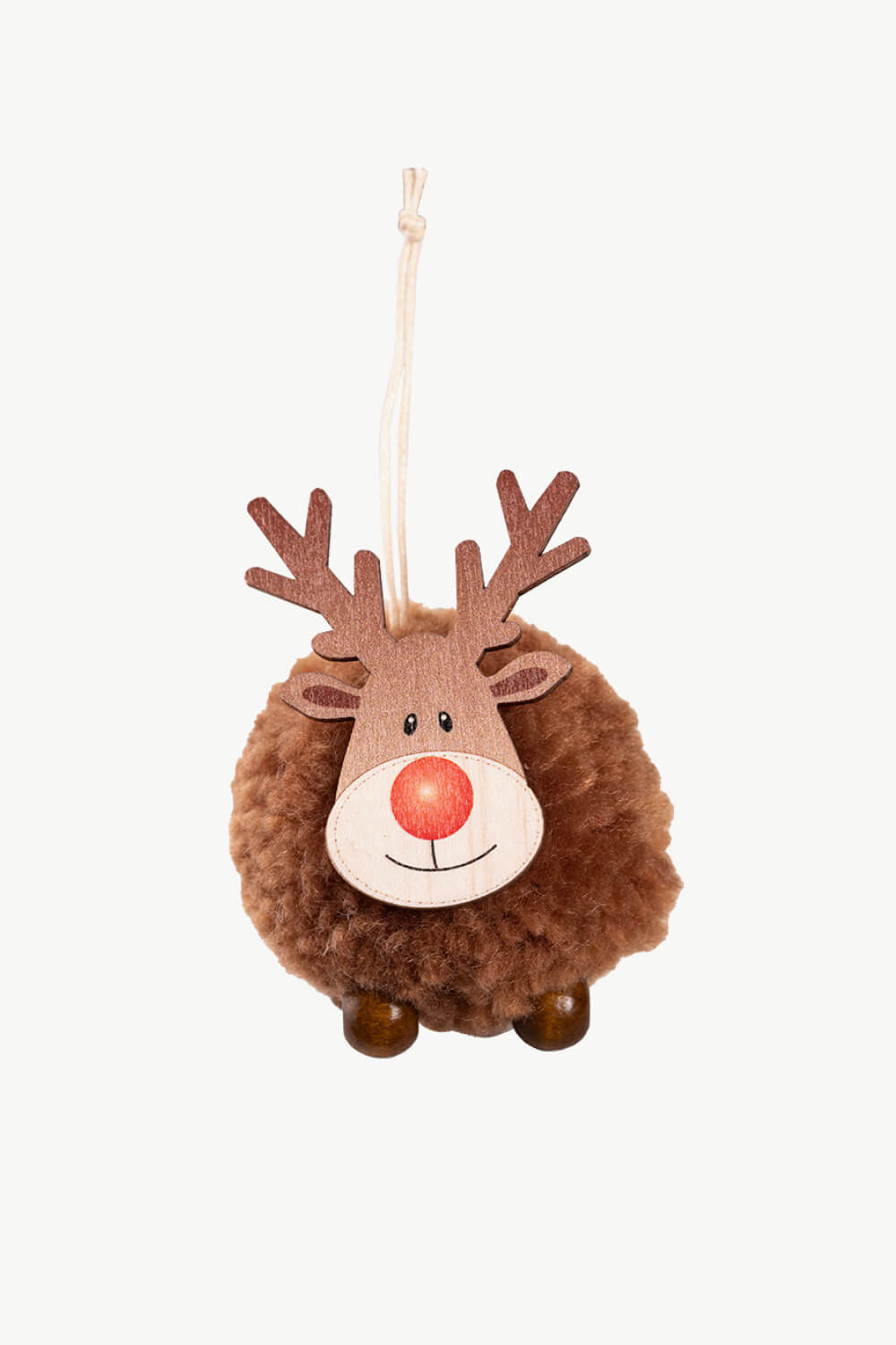 4 - Pack Christmas Sherpa Reindeer Hanging Widgets - Runway Regalia