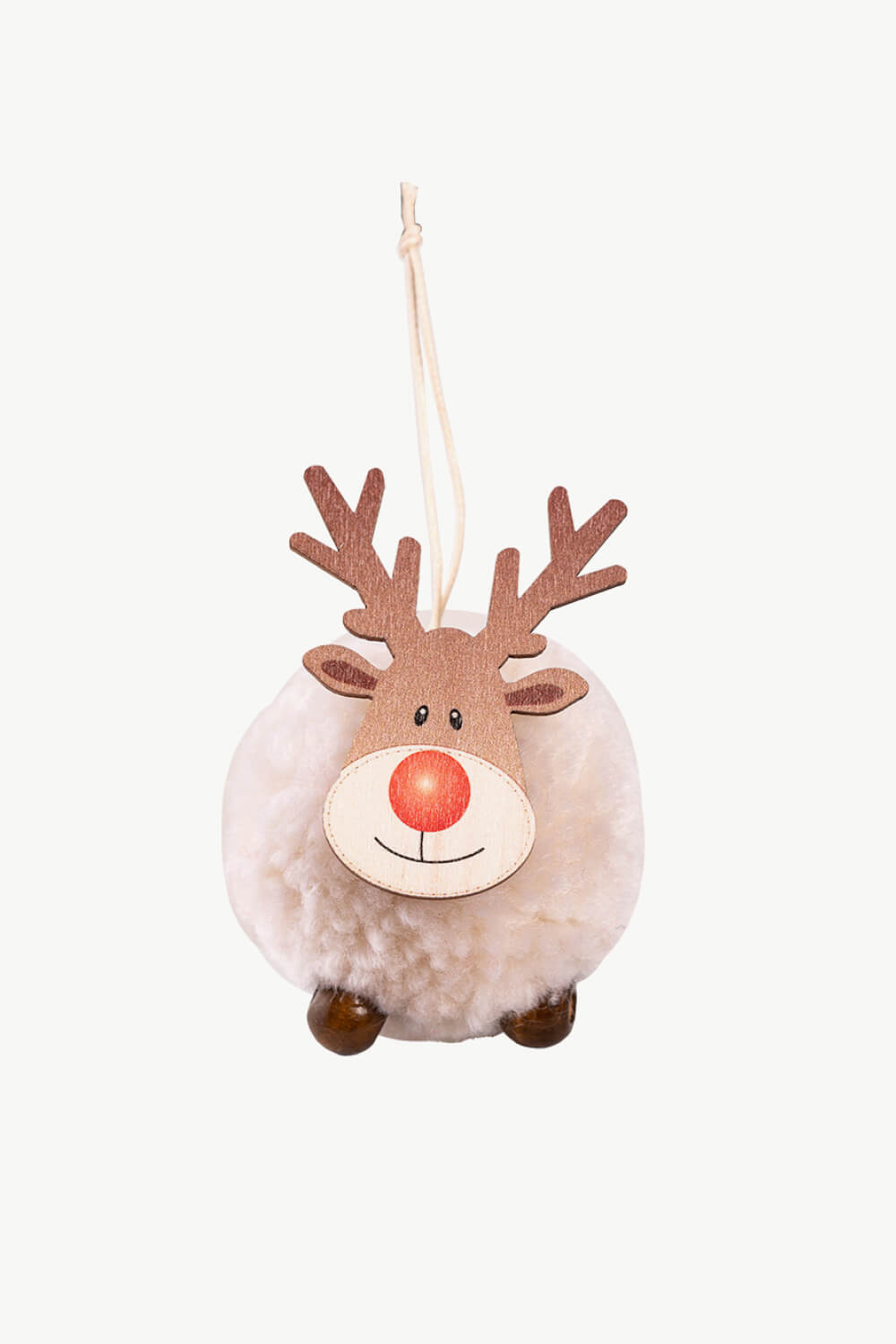 4 - Pack Christmas Sherpa Reindeer Hanging Widgets - Runway Regalia