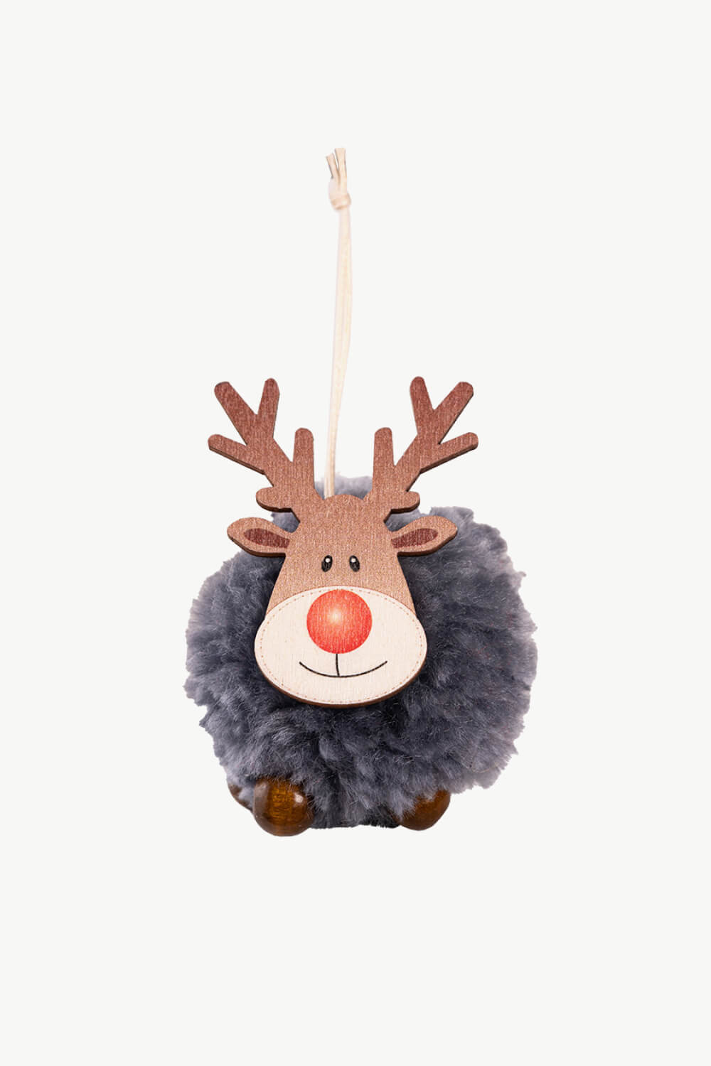 4 - Pack Christmas Sherpa Reindeer Hanging Widgets - Runway Regalia