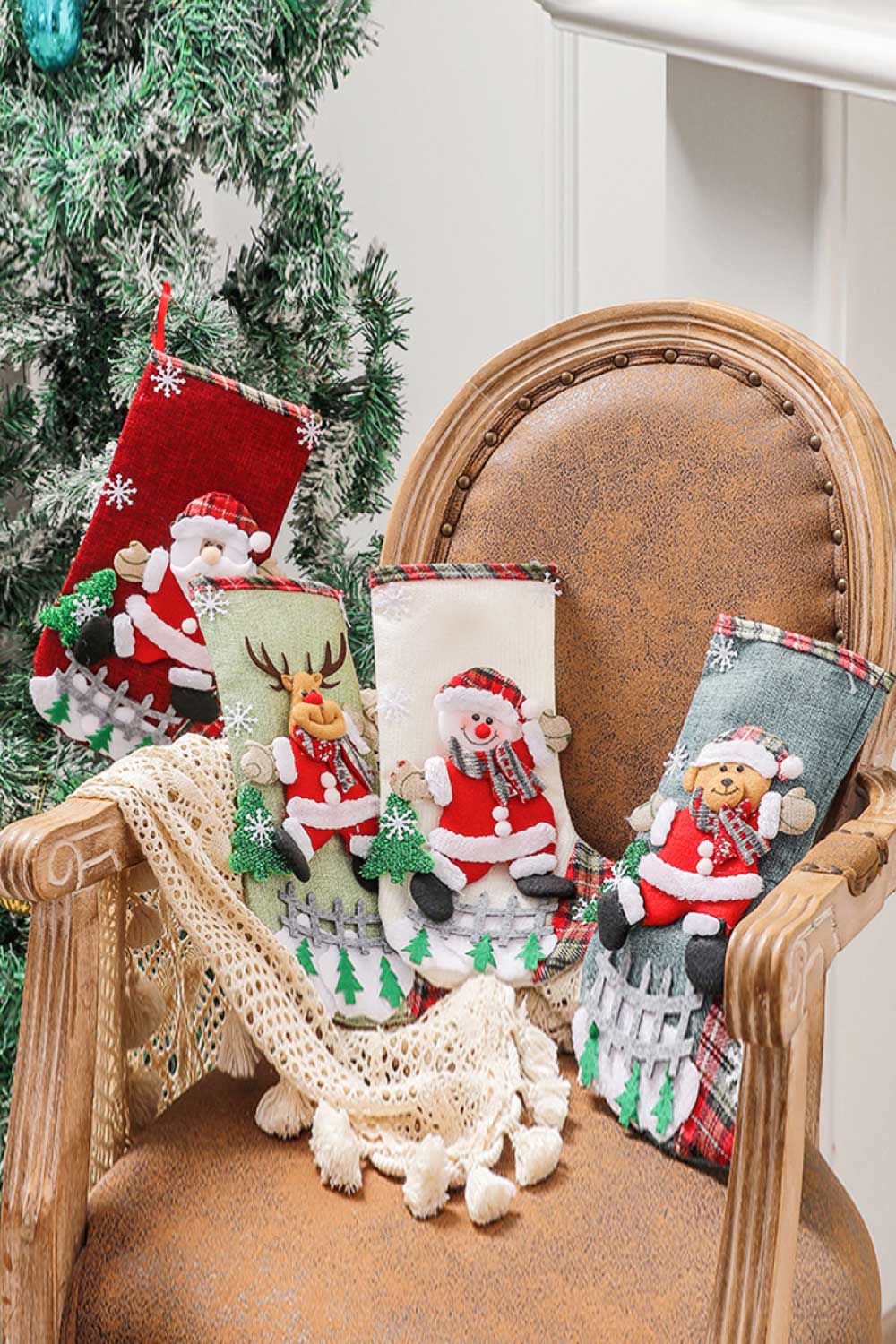 4 - Pack Plaid Christmas Stockings - Runway Regalia