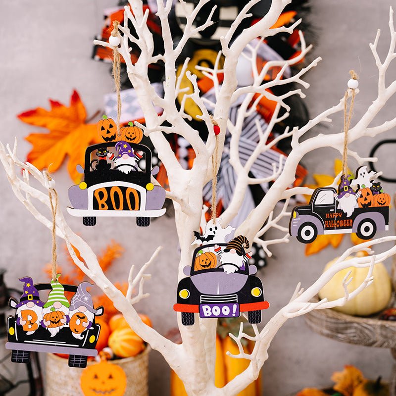 4 - Piece Halloween Element Car - Shape Hanging Widgets - Runway Regalia