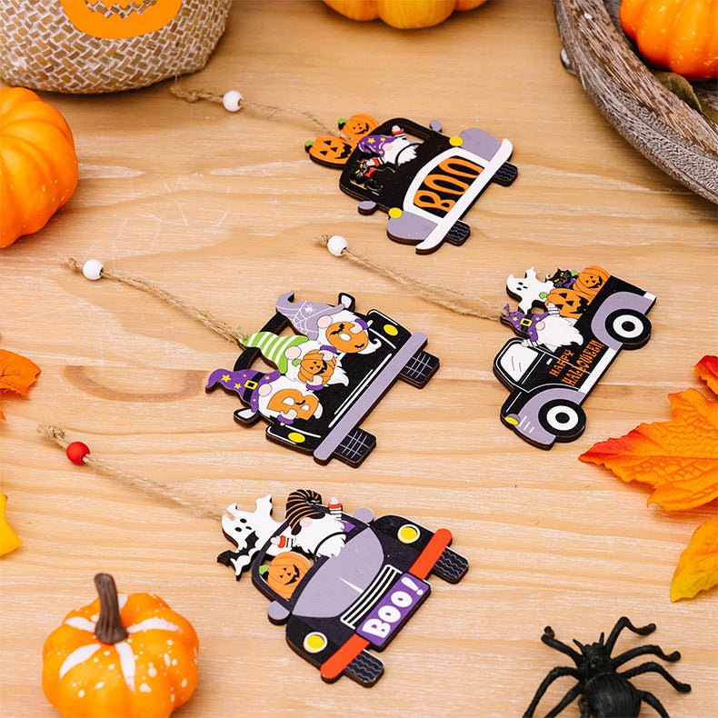 4 - Piece Halloween Element Car - Shape Hanging Widgets - Runway Regalia