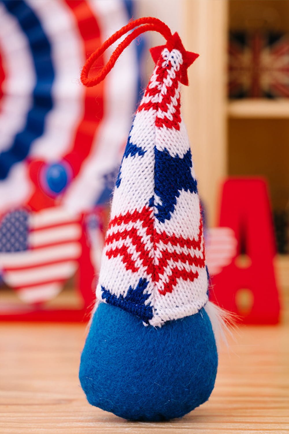 4 - Piece Independence Day Knit Hanging Gnomes - Runway Regalia