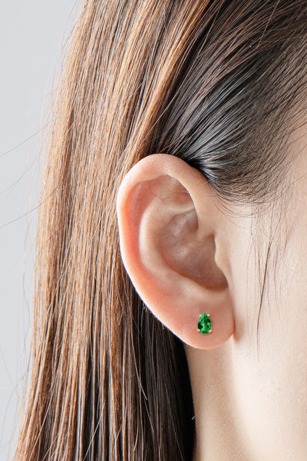 Lab-Grown Emerald Stud Earrings