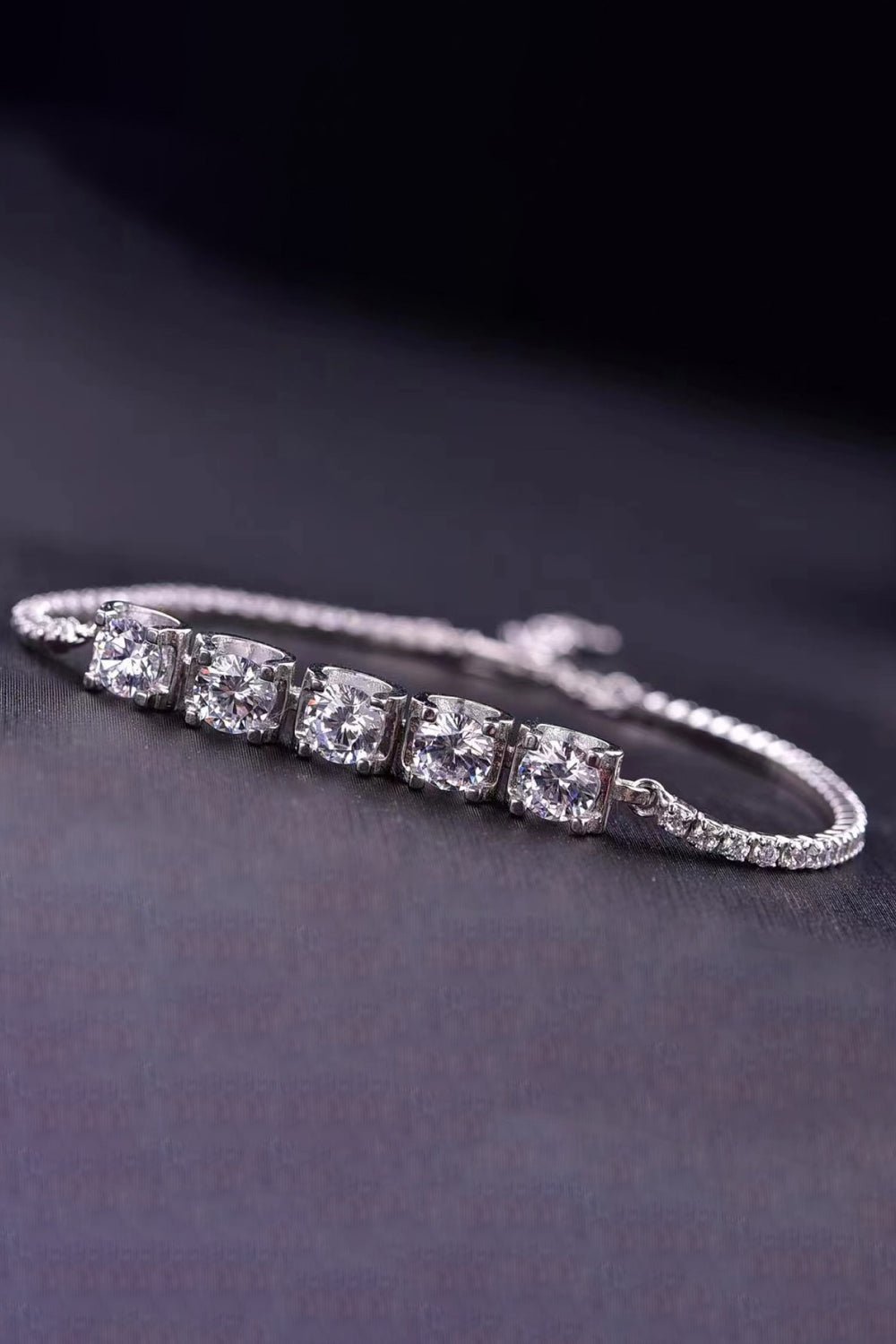 5 Carat Moissanite Lobster Clasp Bracelet - Runway Regalia