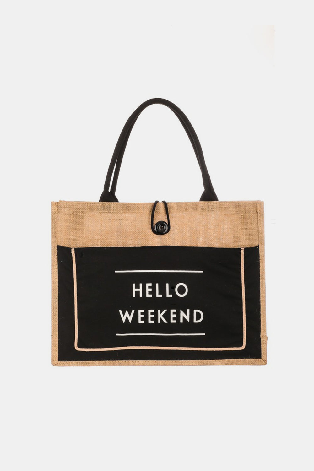 Bolsa de tela de arpillera Fame Hello Weekend