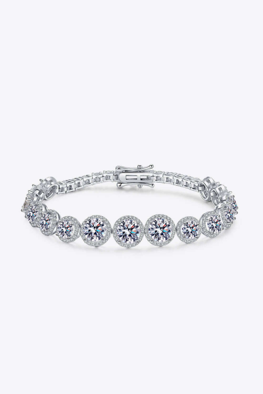 925 Sterling Silver 10.4 Carat Moissanite Bracelet - Runway Regalia