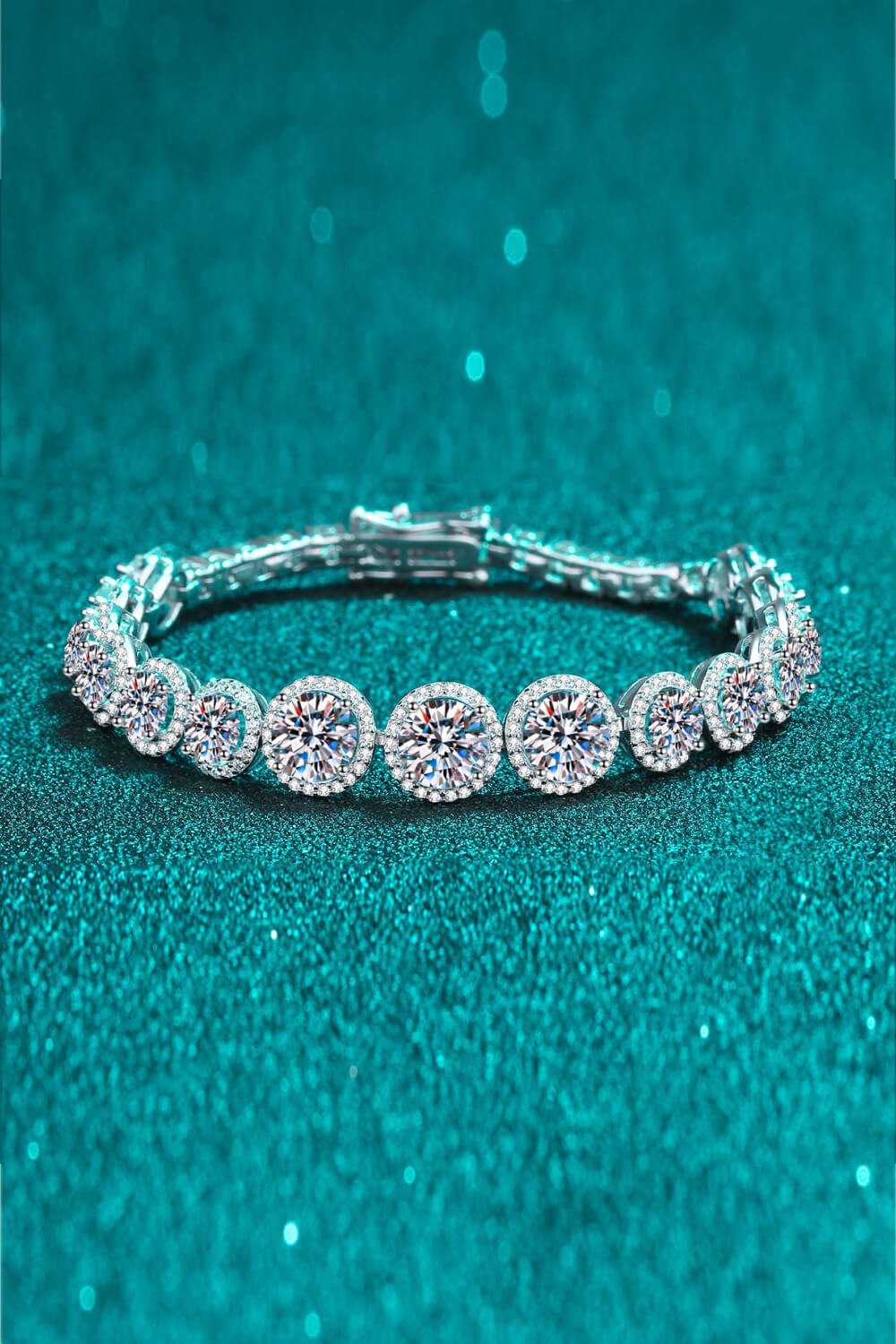 925 Sterling Silver 10.4 Carat Moissanite Bracelet - Runway Regalia