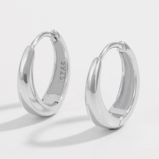 925 Sterling Silver Huggie Earrings - Runway Regalia