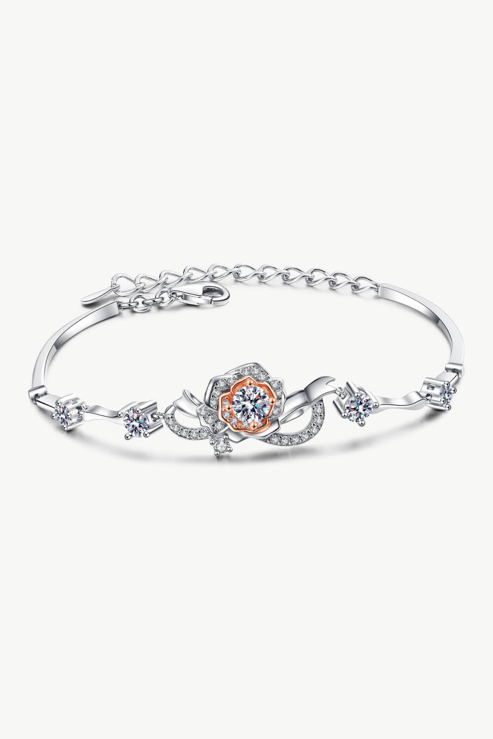 925 Sterling Silver Moissanite Bracelet - Runway Regalia