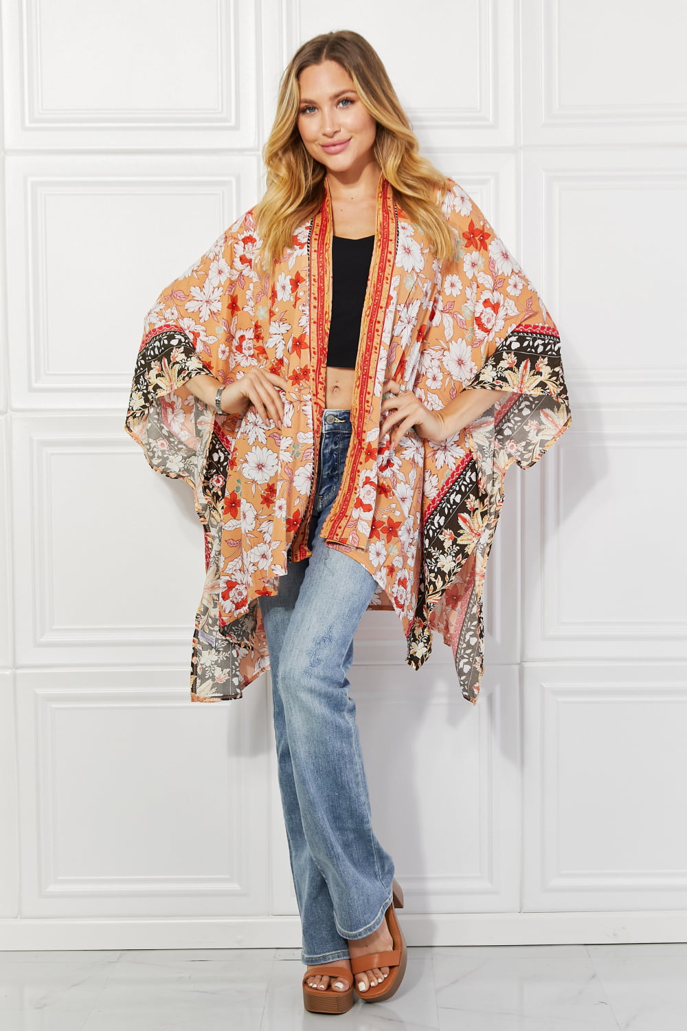 Justin Taylor Peachy Keen Cover-Up  Kimono