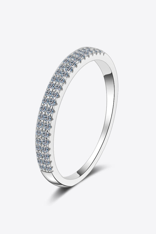 Moissanite 925 Sterling Silver Half-Eternity Ring