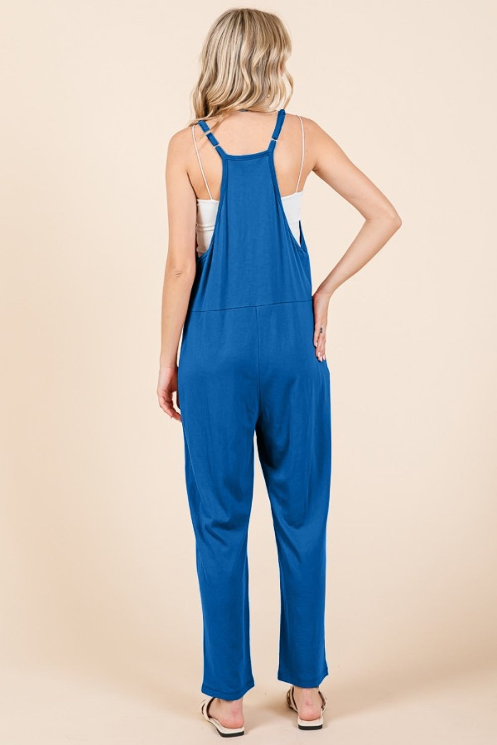 Culture Code Full Size Sleeveless Jumpsuit with Pockets