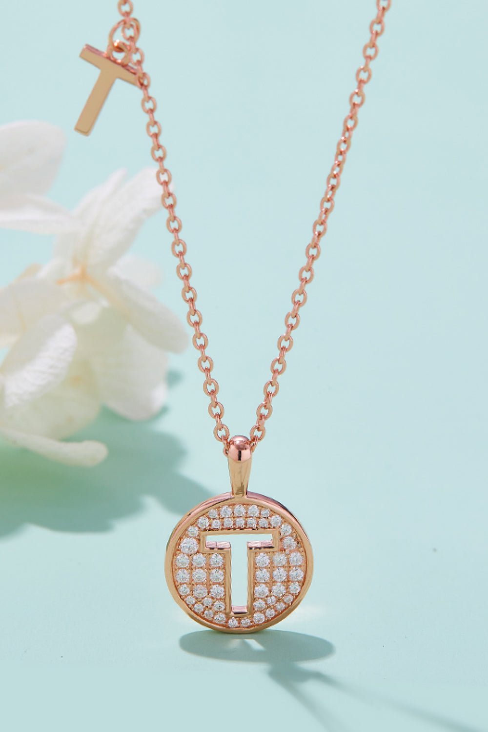 Adored Moissanite K to T Pendant Necklace - Runway Regalia