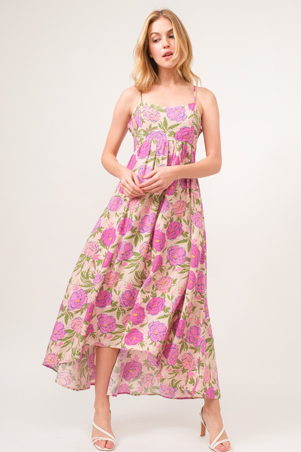 And The Why Floral High - Low Hem Cami Dress - Runway Regalia