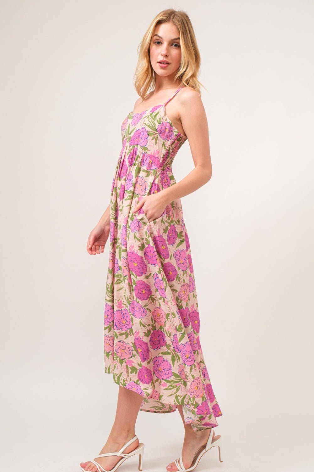 And The Why Floral High - Low Hem Cami Dress - Runway Regalia