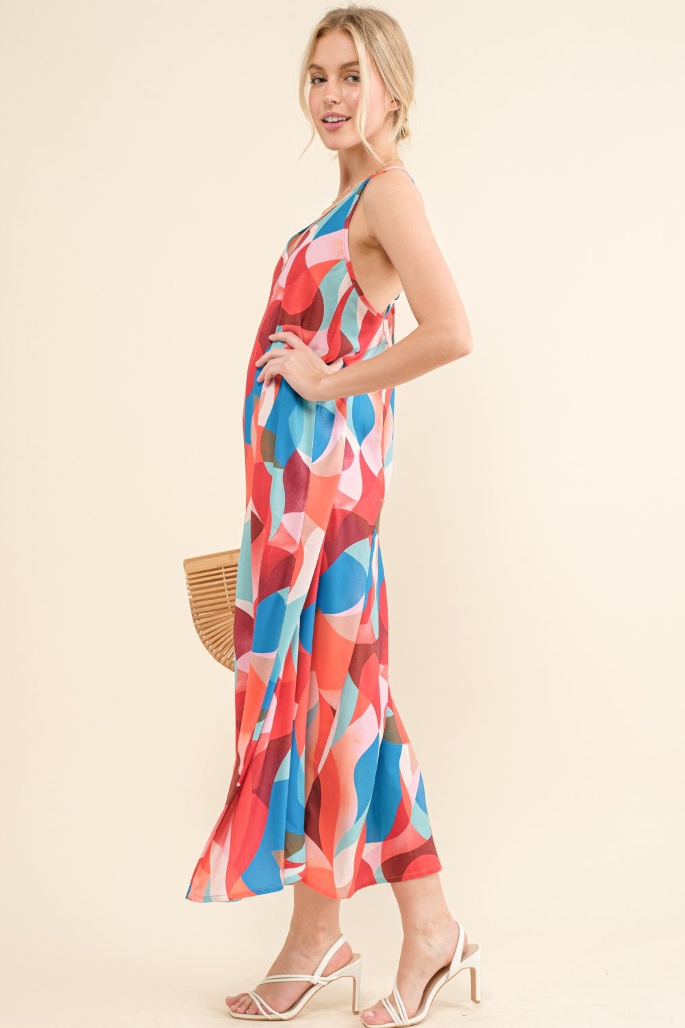 And the Why Printed Crisscross Back Cami Dress - Runway Regalia