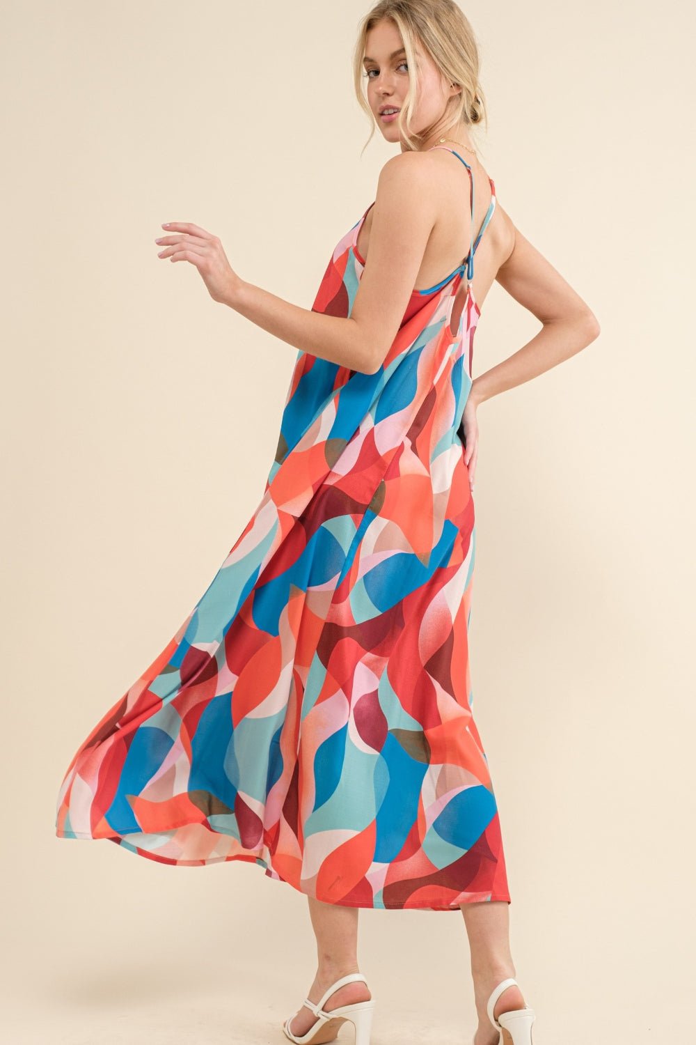 And the Why Printed Crisscross Back Cami Dress - Runway Regalia