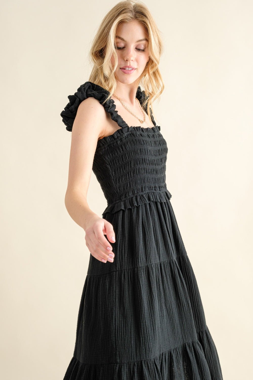 And The Why Smocked Ruffled Tiered Dress - Runway Regalia