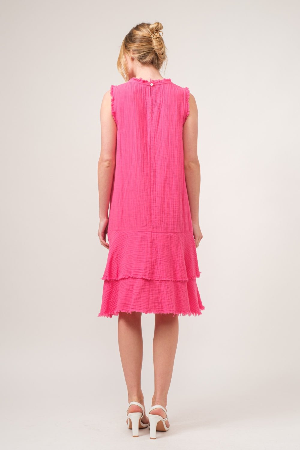 And The Why Washed Fringe Detail Tiered Dress - Runway Regalia