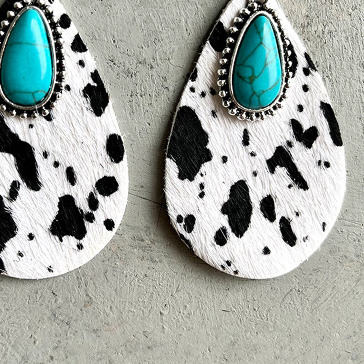 Artificial Turquoise Teardrop Earrings - Runway Regalia