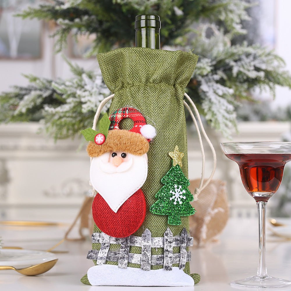 Assorted 2 - Piece Christmas Doll Wine Bottle Covers - Runway Regalia