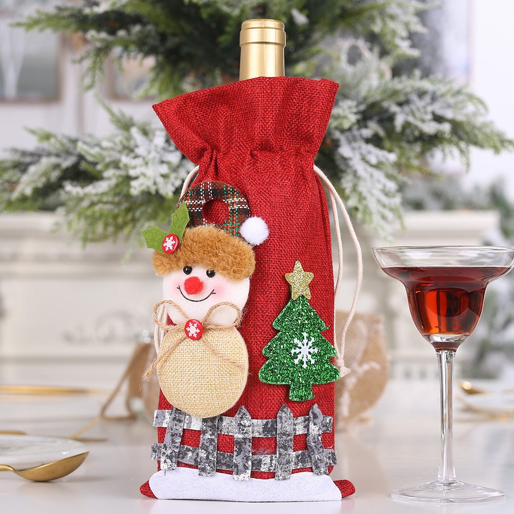 Assorted 2 - Piece Christmas Doll Wine Bottle Covers - Runway Regalia