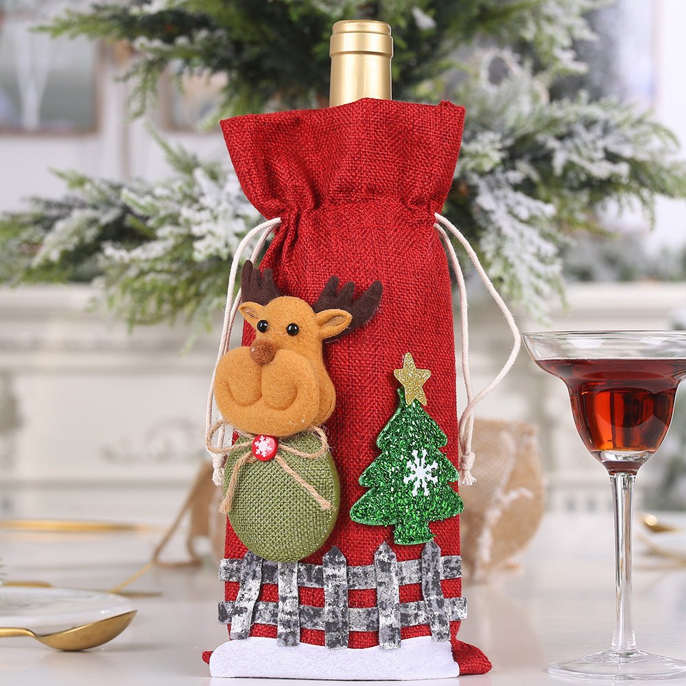 Assorted 2 - Piece Christmas Doll Wine Bottle Covers - Runway Regalia