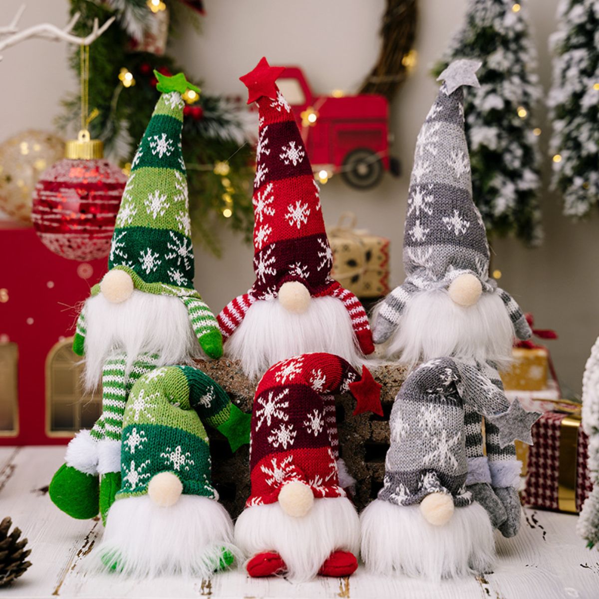 Assorted 2 - Piece Light - Up Faceless Gnomes - Runway Regalia