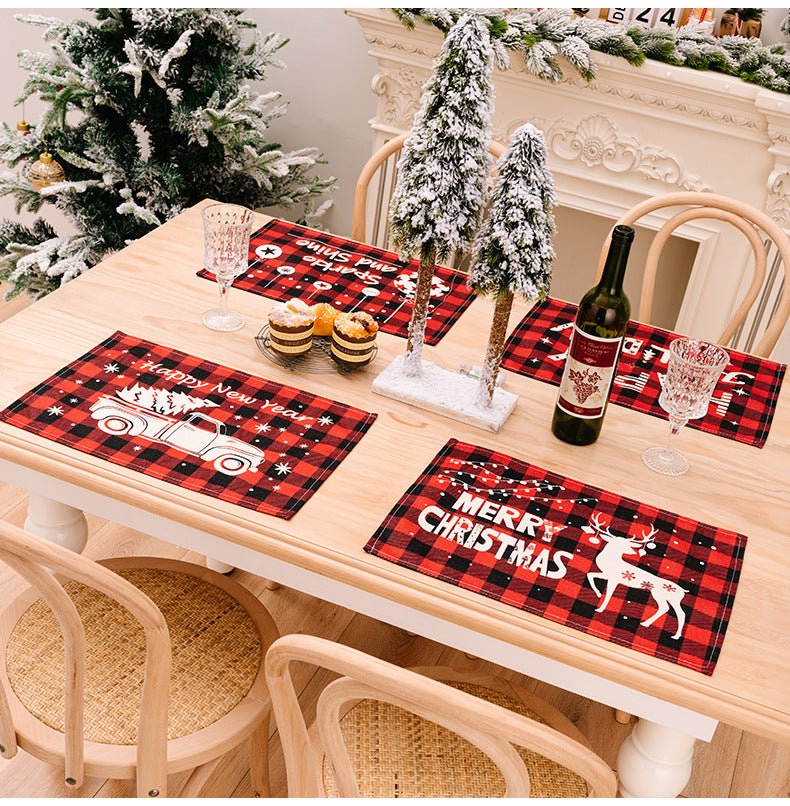 Assorted 2 - Piece Plaid Placemats - Runway Regalia