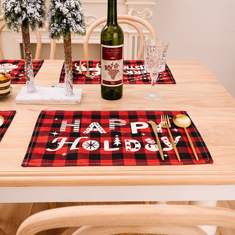 Assorted 2 - Piece Plaid Placemats - Runway Regalia