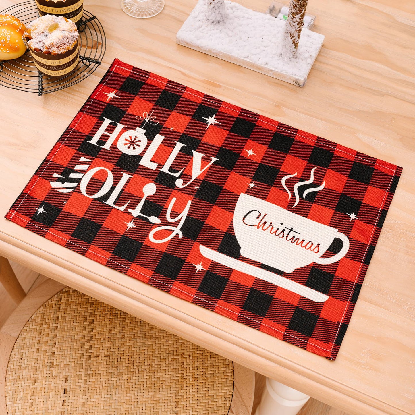 Assorted 2 - Piece Plaid Placemats - Runway Regalia