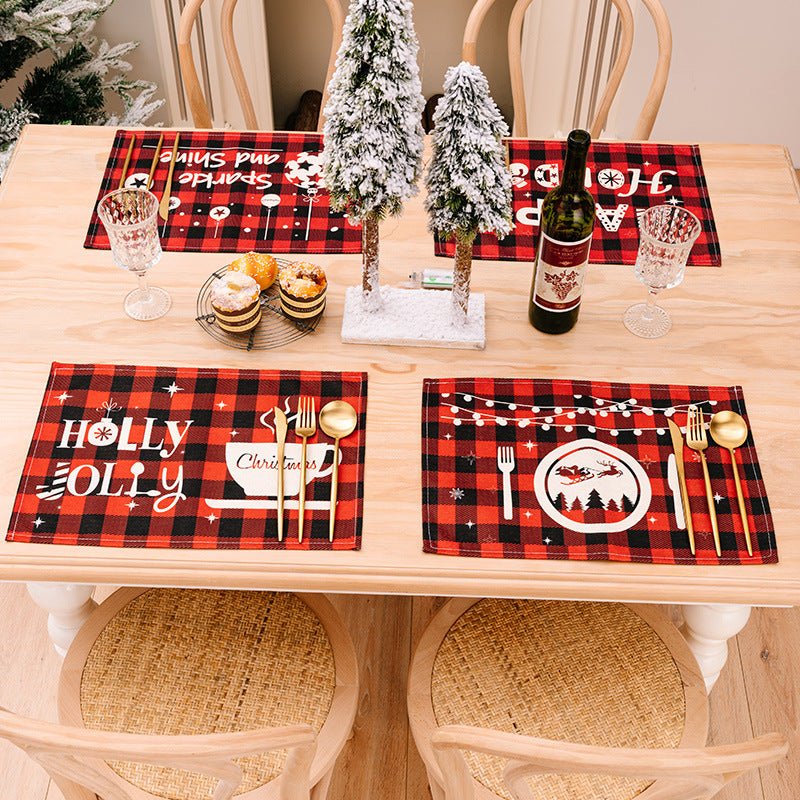 Assorted 2 - Piece Plaid Placemats - Runway Regalia