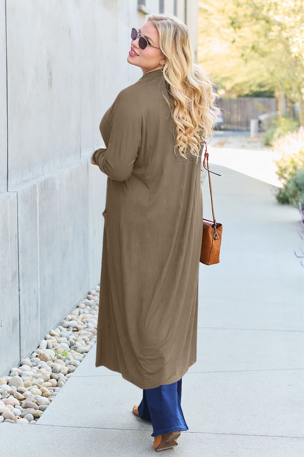 Basic Bae Full Size Open Front Long Sleeve Cover Up - Runway Regalia