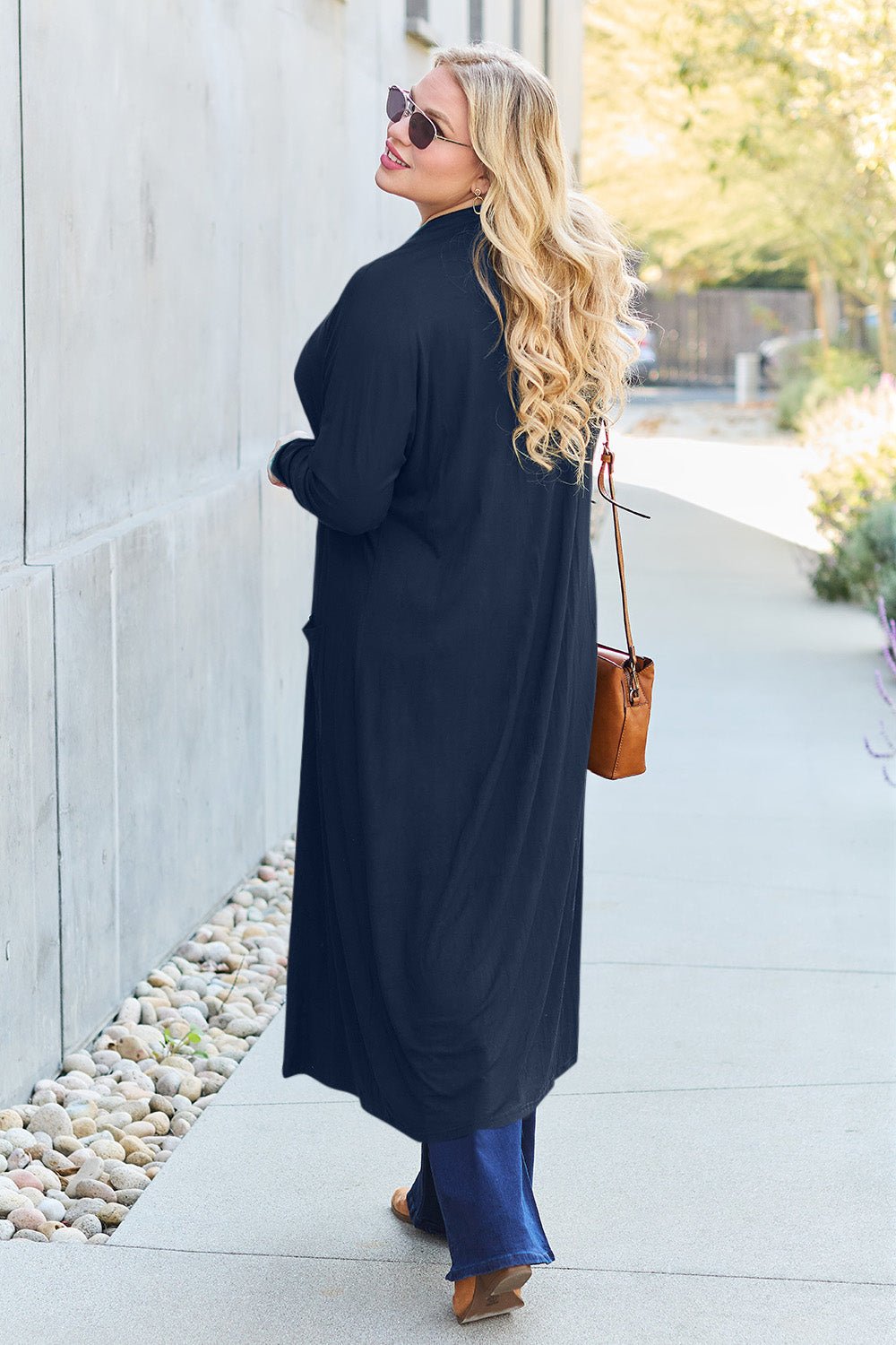 Basic Bae Full Size Open Front Long Sleeve Cover Up - Runway Regalia