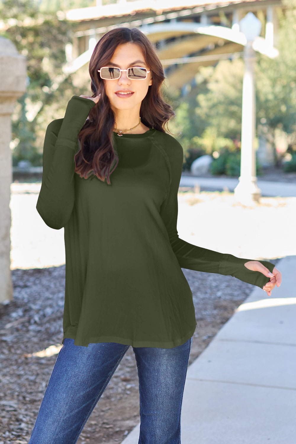 Basic Bae Full Size Round Neck Long Sleeve T-Shirt - Runway Regalia