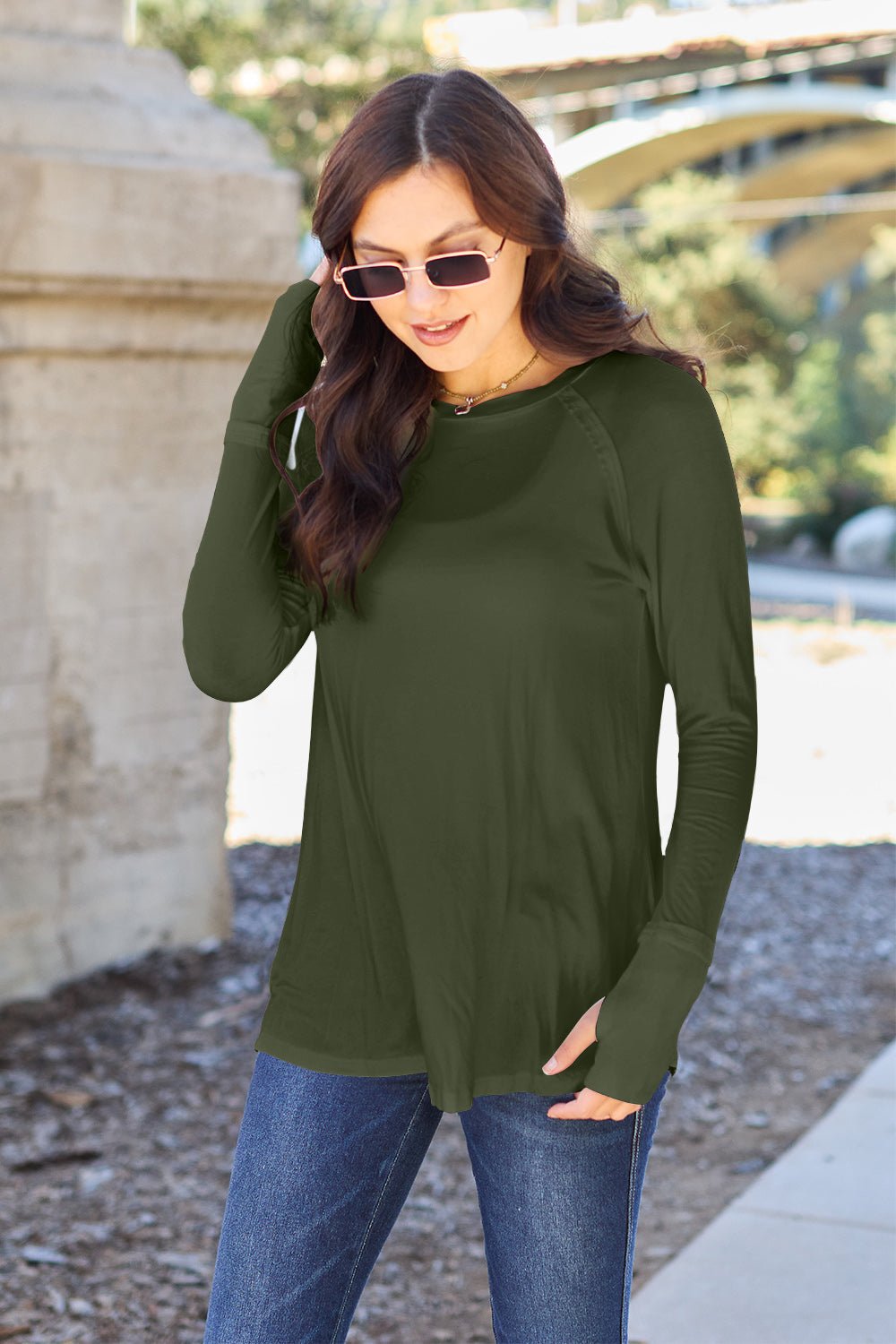 Basic Bae Full Size Round Neck Long Sleeve T-Shirt - Runway Regalia