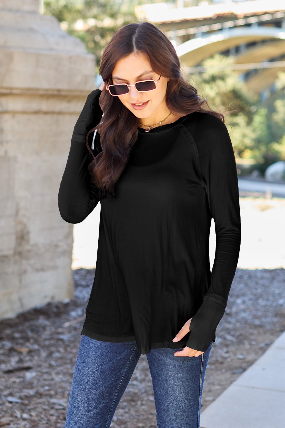 Basic Bae Full Size Round Neck Long Sleeve T-Shirt - Runway Regalia