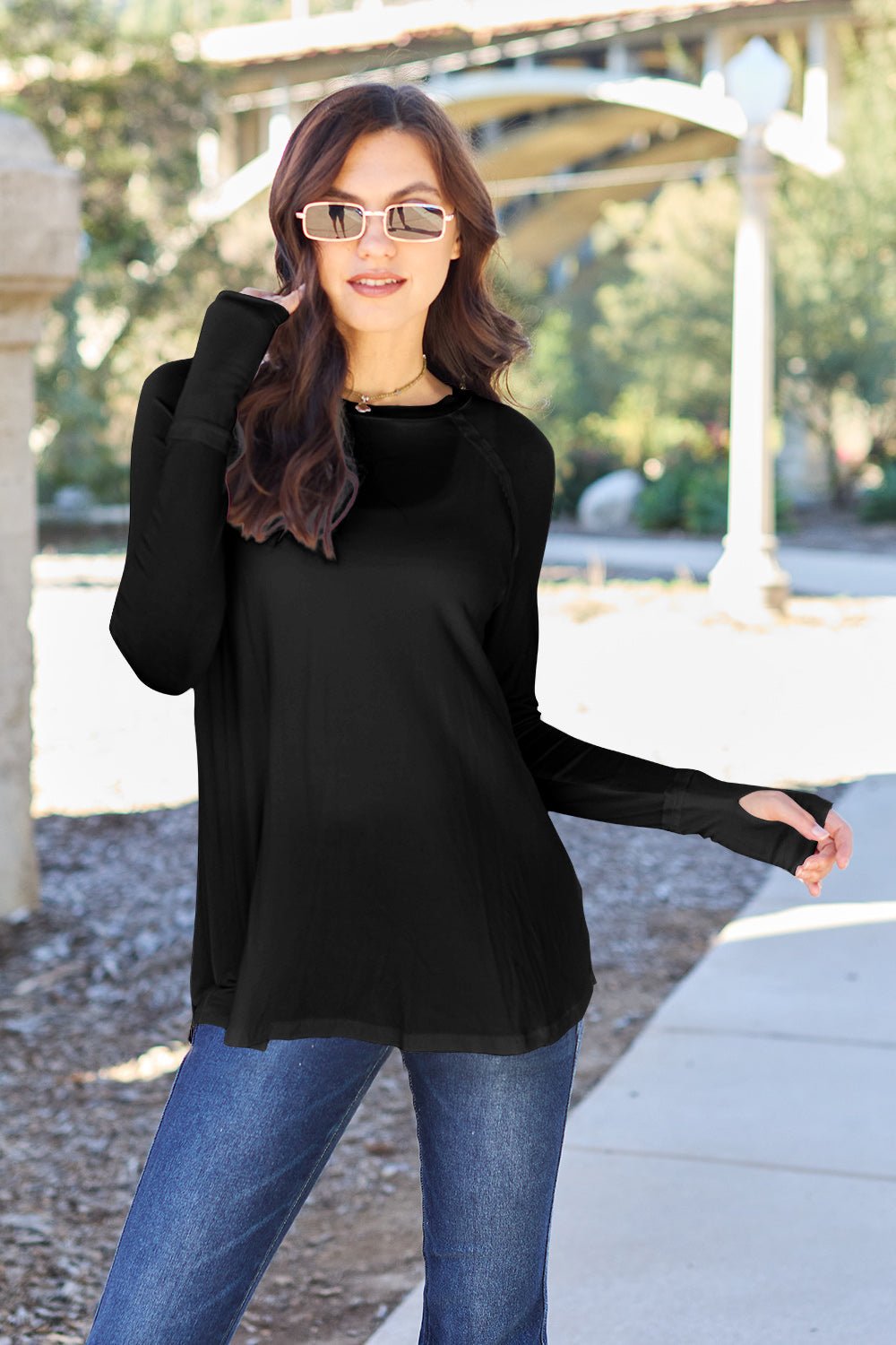 Basic Bae Full Size Round Neck Long Sleeve T-Shirt - Runway Regalia