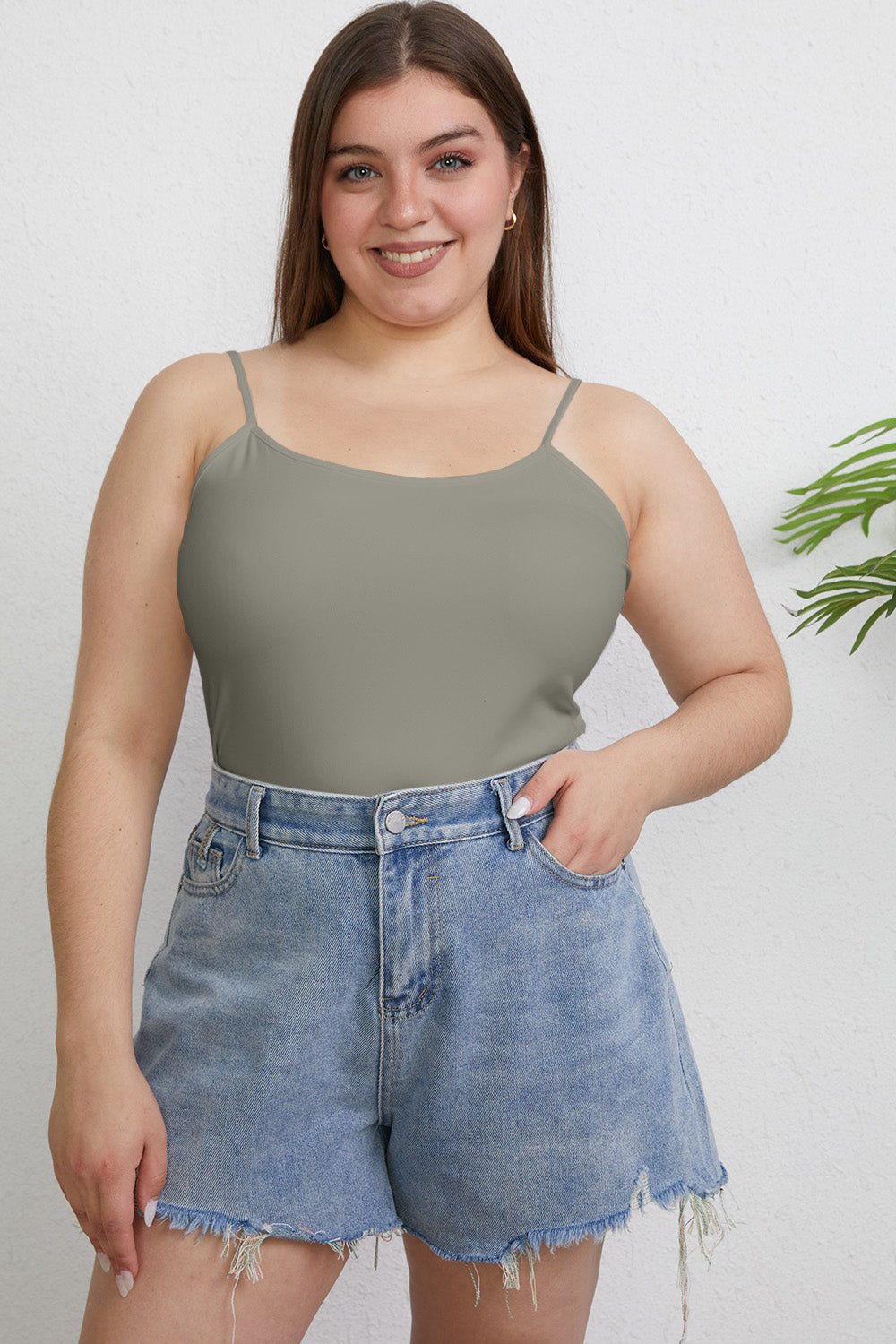 Basic Bae Full Size Round Neck Slim Cami - Runway Regalia