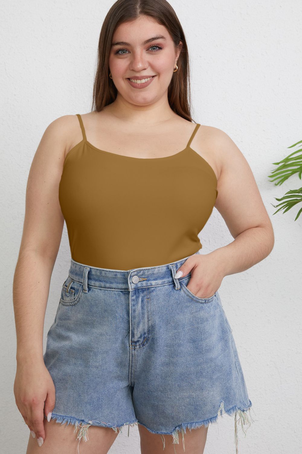 Basic Bae Full Size Round Neck Slim Cami - Runway Regalia