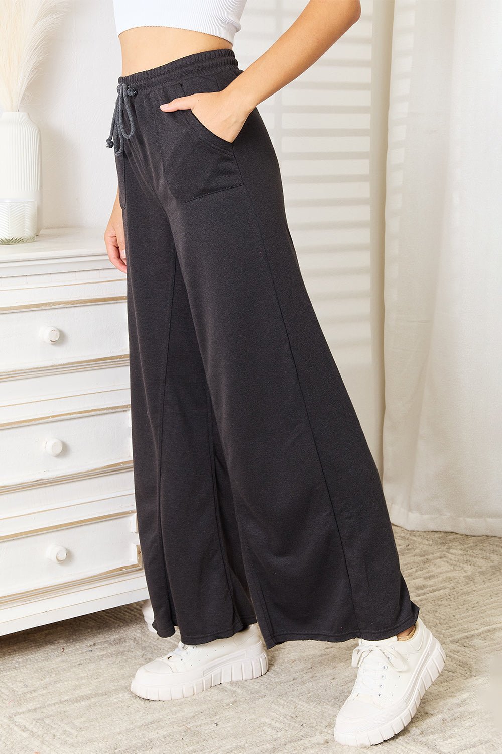 Basic Bae Wide Leg Pocketed Pants - Runway Regalia