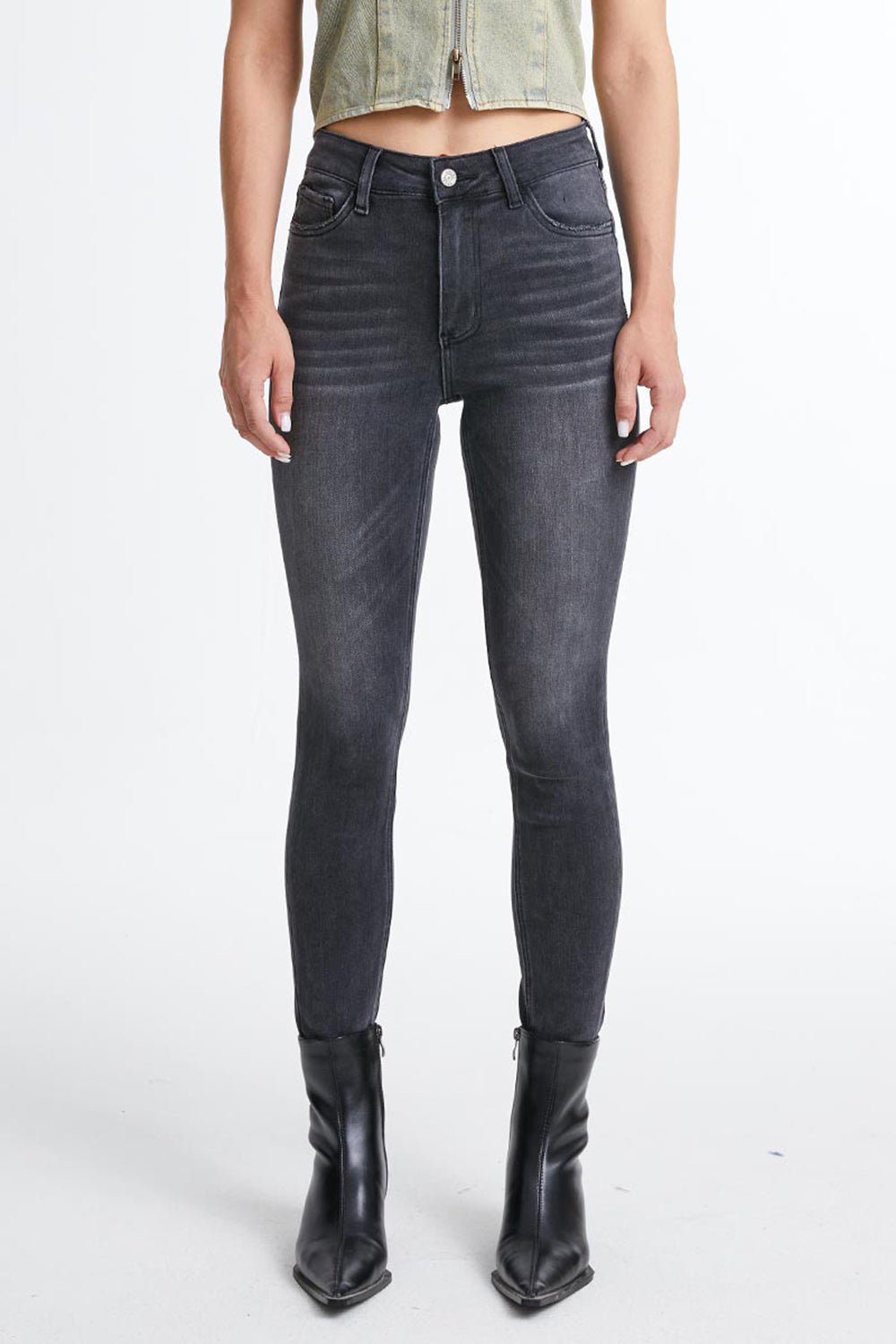 BAYEAS Cropped Skinny Jeans - Runway Regalia