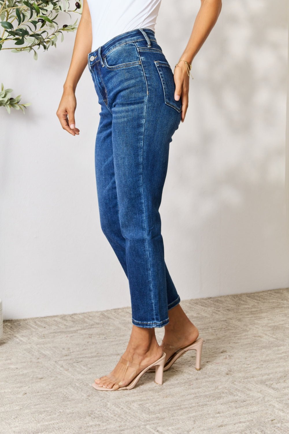 BAYEAS Cropped Straight Jeans - Runway Regalia