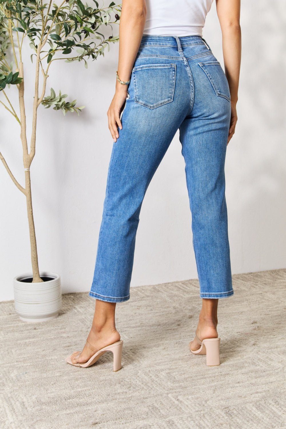 BAYEAS Full Size High Waist Straight Jeans - Runway Regalia