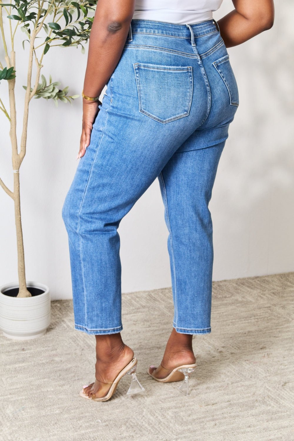 BAYEAS Full Size High Waist Straight Jeans - Runway Regalia