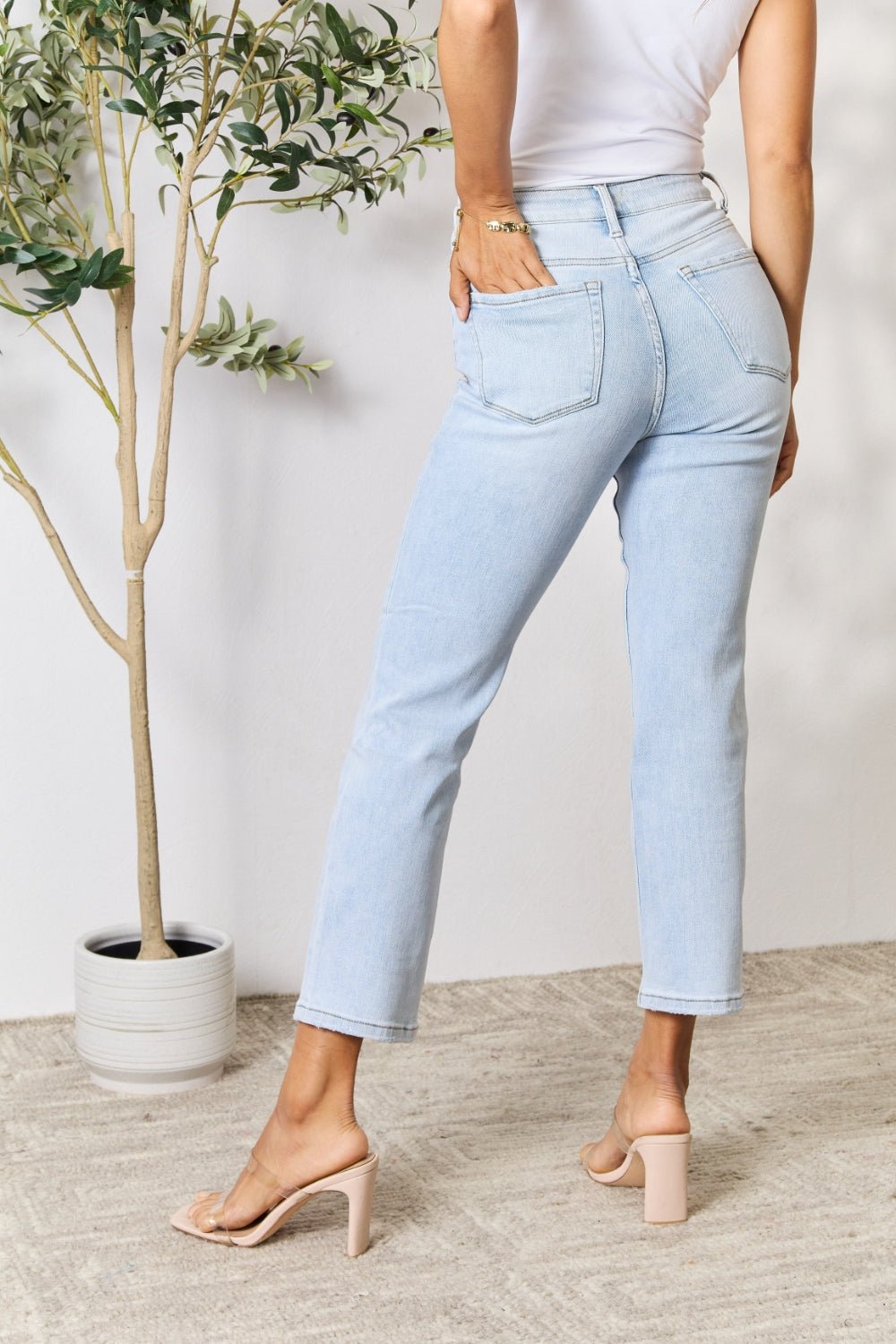 BAYEAS Full Size High Waist Straight Jeans - Runway Regalia