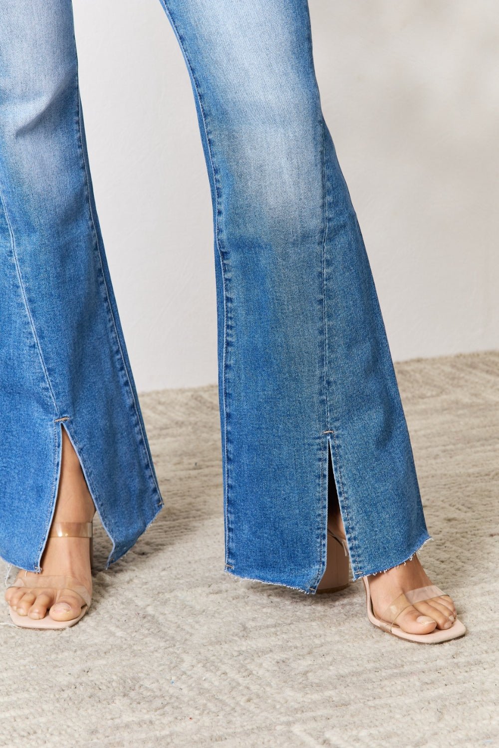 BAYEAS Slit Flare Jeans - Runway Regalia